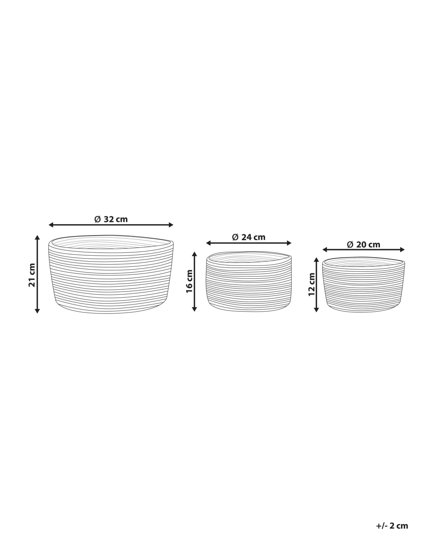 Set Of 3 Jute Baskets Natural RANWAL - Image 9