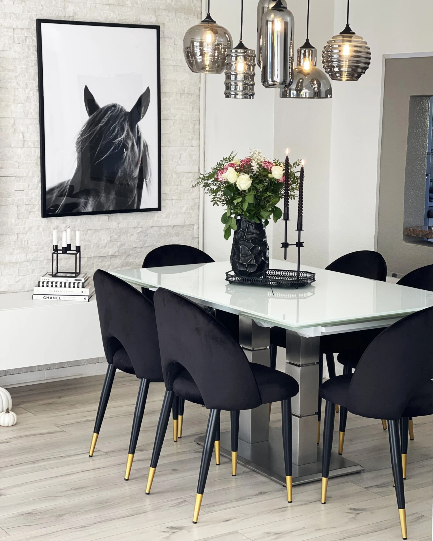 Set Of 2 Velvet Dining Chairs Black MAGALIA - Image 3