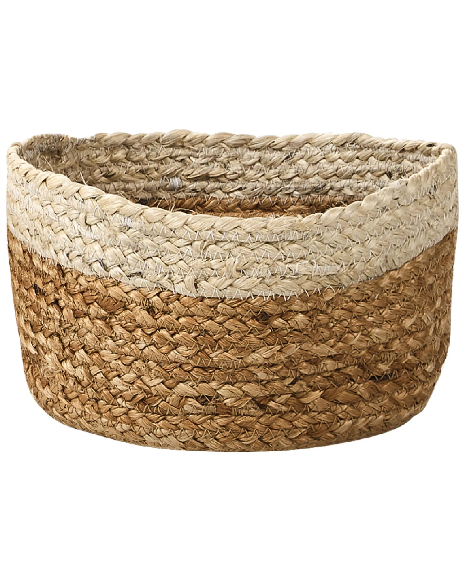 Set Of 3 Jute Baskets Natural And Beige TAJORI - Image 6