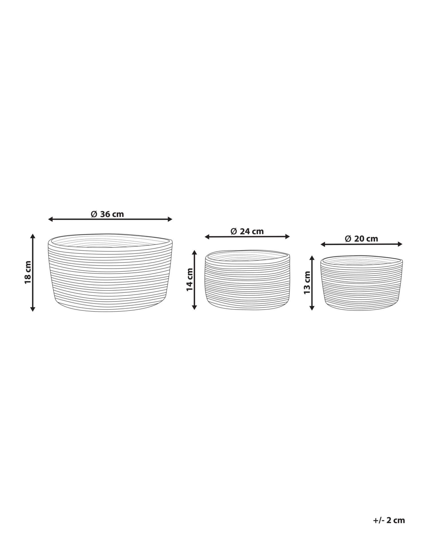 Set Of 3 Jute Baskets Natural And Beige TAJORI - Image 9