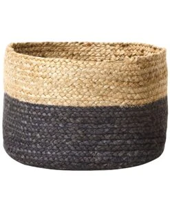 Set Of 3 Jute Baskets Natural And Black JABAR -Furniture Store undef src sa picid 846354 type whitesh image