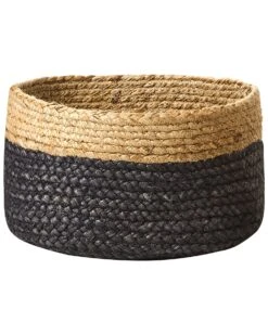 Set Of 3 Jute Baskets Natural And Black JABAR -Furniture Store undef src sa picid 846355 type whitesh image