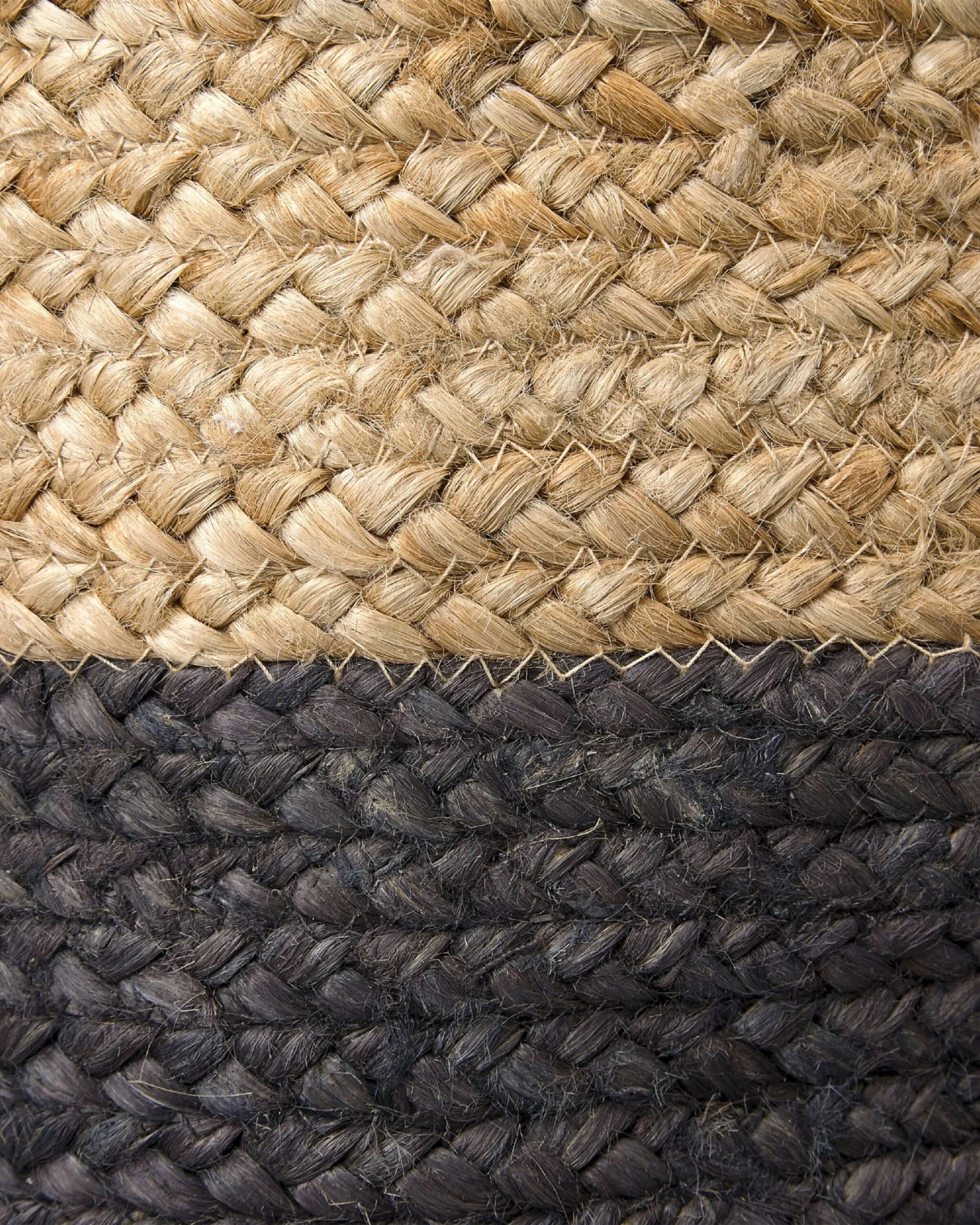 Set Of 3 Jute Baskets Natural And Black JABAR - Image 8