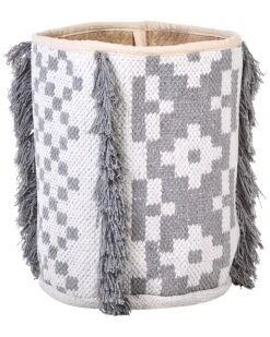 Set Of 2 Cotton Baskets Off-White And Grey KALAI -Furniture Store undef src sa picid 846373 type whitesh image
