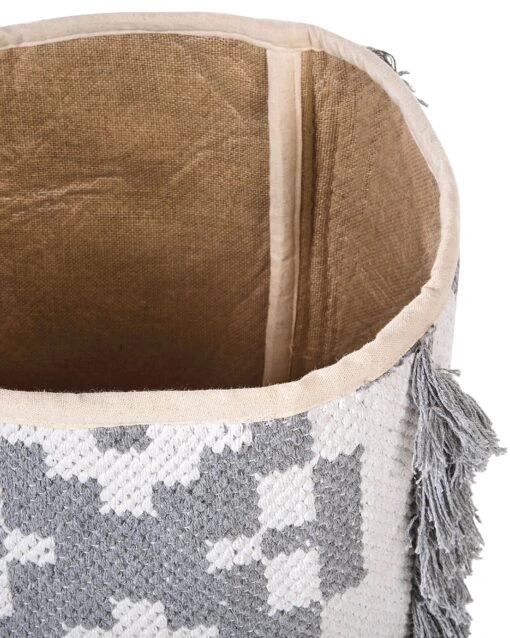 Set Of 2 Cotton Baskets Off-White And Grey KALAI - Image 5