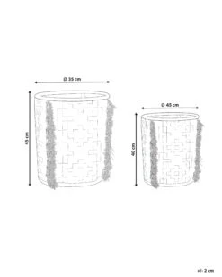 Set Of 2 Cotton Baskets Off-White And Grey KALAI -Furniture Store undef src sa picid 846379 type whitesh image