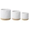 Set Of 3 Cotton Baskets White And Beige BASIMA -Furniture Store undef src sa picid 846439 type whitesh image