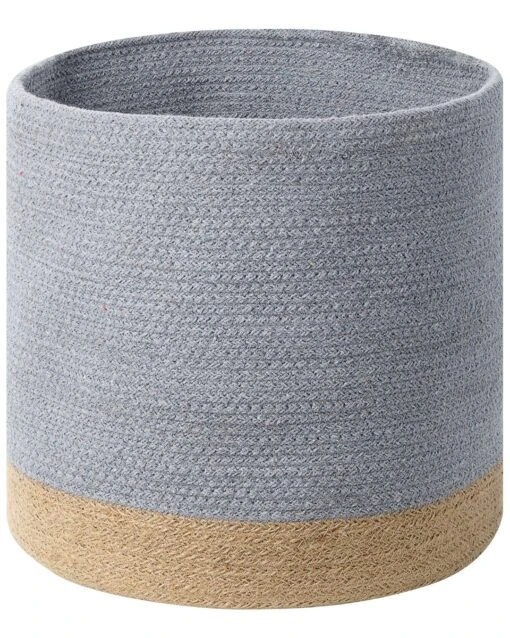 Set Of 3 Cotton Baskets Grey And Beige BASIMA - Image 3