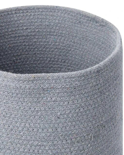 Set Of 3 Cotton Baskets Grey And Beige BASIMA - Image 4