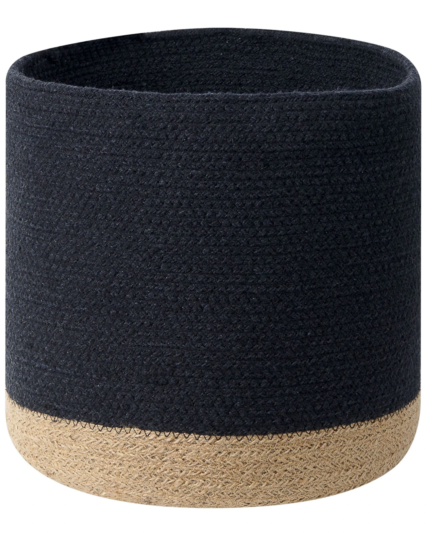 Set Of 3 Cotton Baskets Black And Beige BASIMA - Image 3