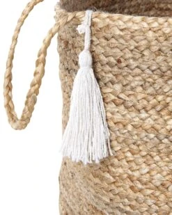 Set Of 2 Jute Baskets White And Beige GAJAR -Furniture Store undef src sa picid 846474 type whitesh image