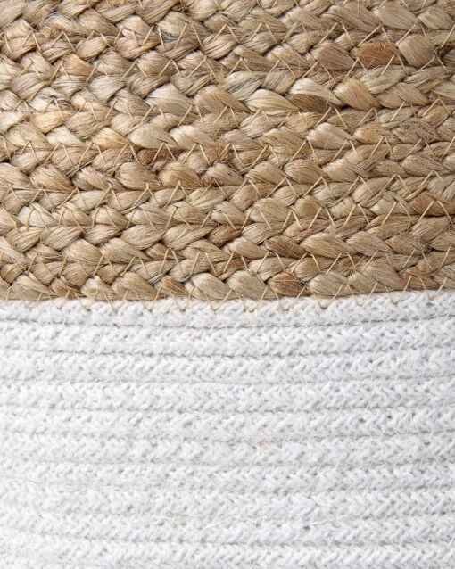 Set Of 2 Jute Baskets White And Beige GAJAR - Image 6