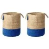 Set Of 2 Jute Baskets Navy And Beige GAJAR -Furniture Store undef src sa picid 846481 type whitesh image