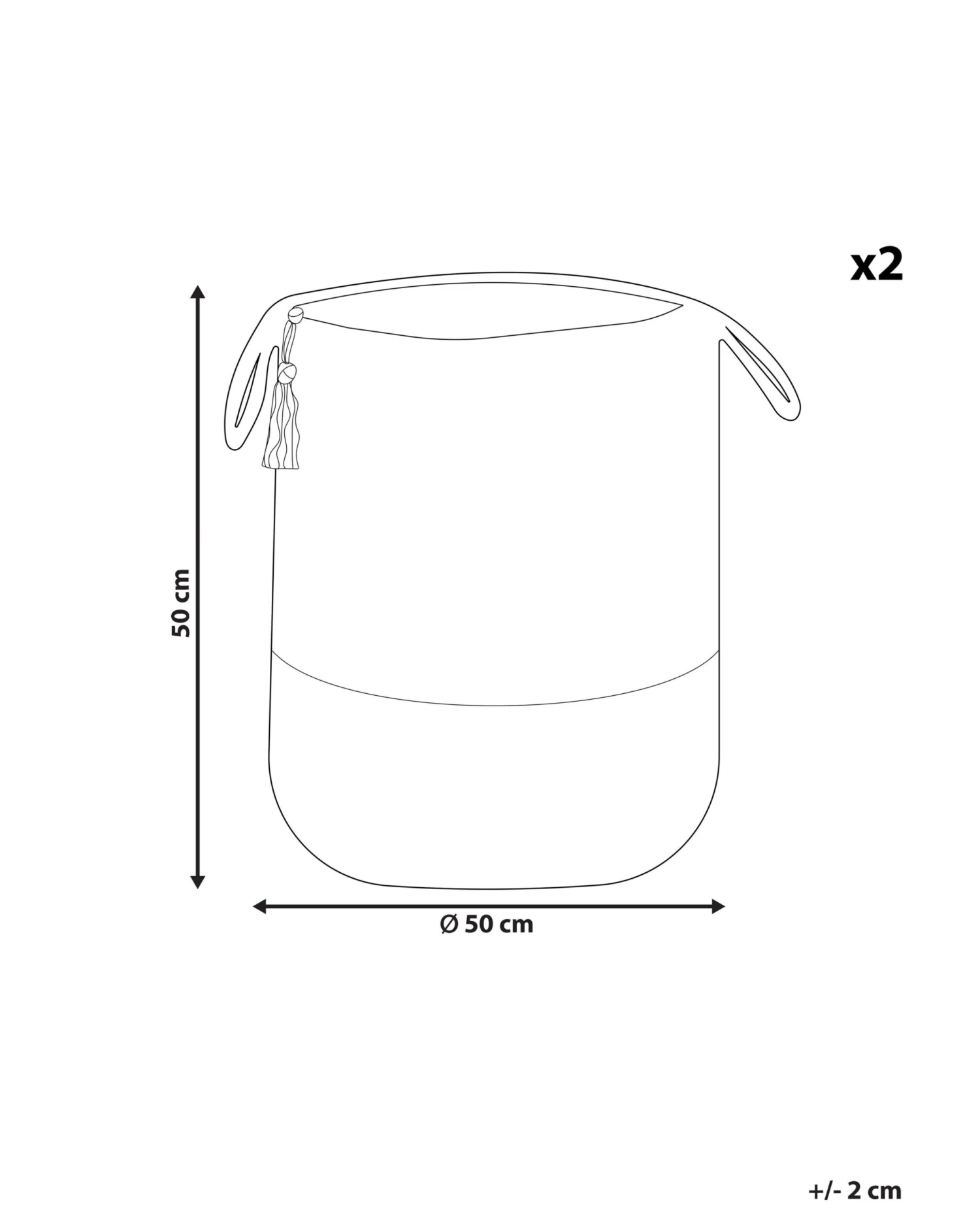 Set Of 2 Jute Baskets White And Beige GAJAR - Image 7