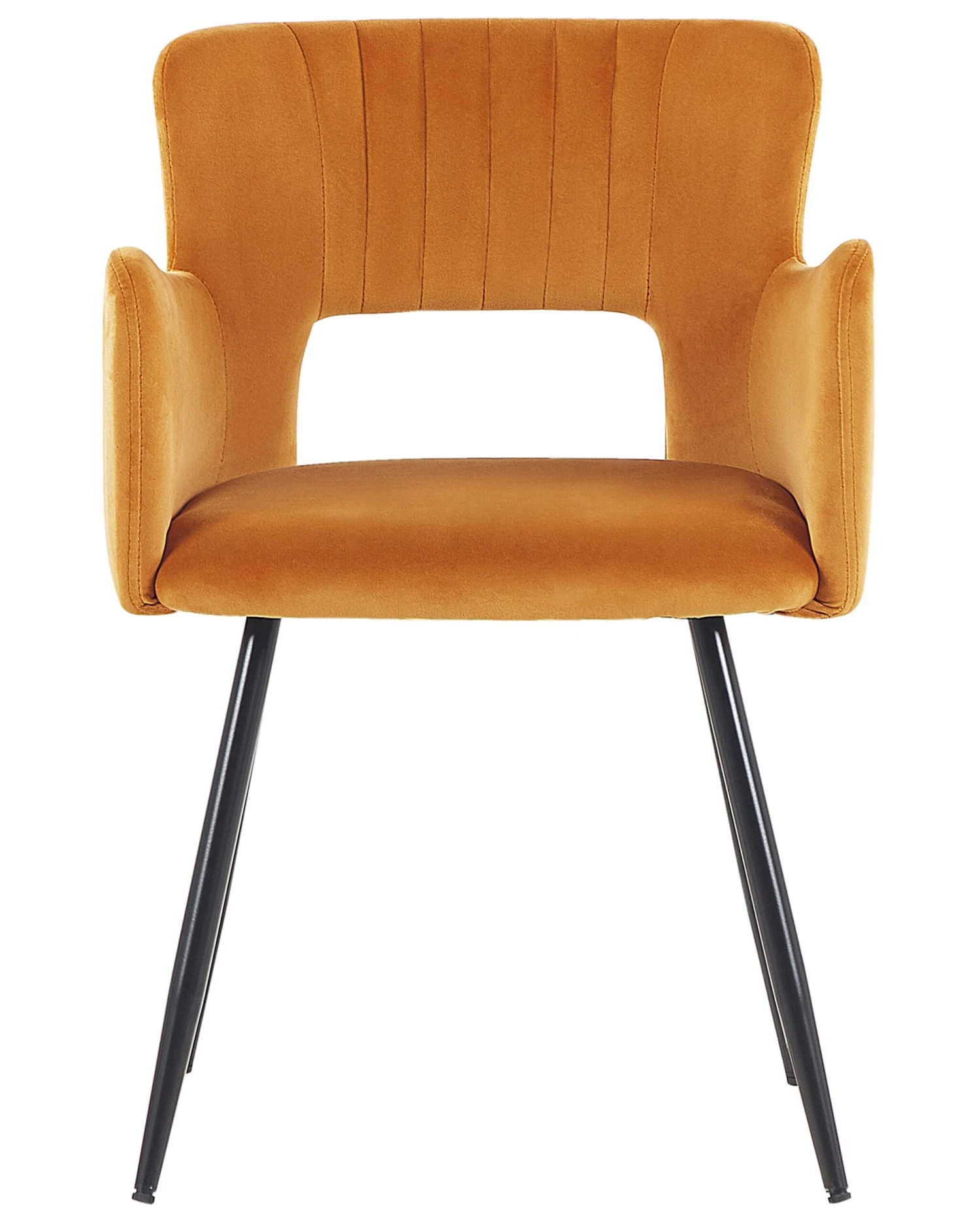 Set Of 2 Velvet Dining Chairs Orange SANILAC - Image 3