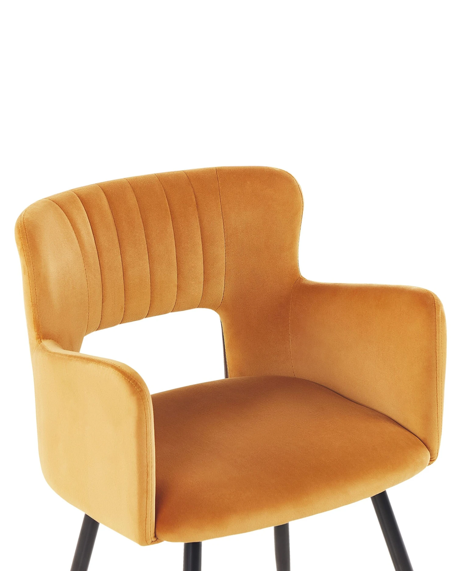 Set Of 2 Velvet Dining Chairs Orange SANILAC - Image 6