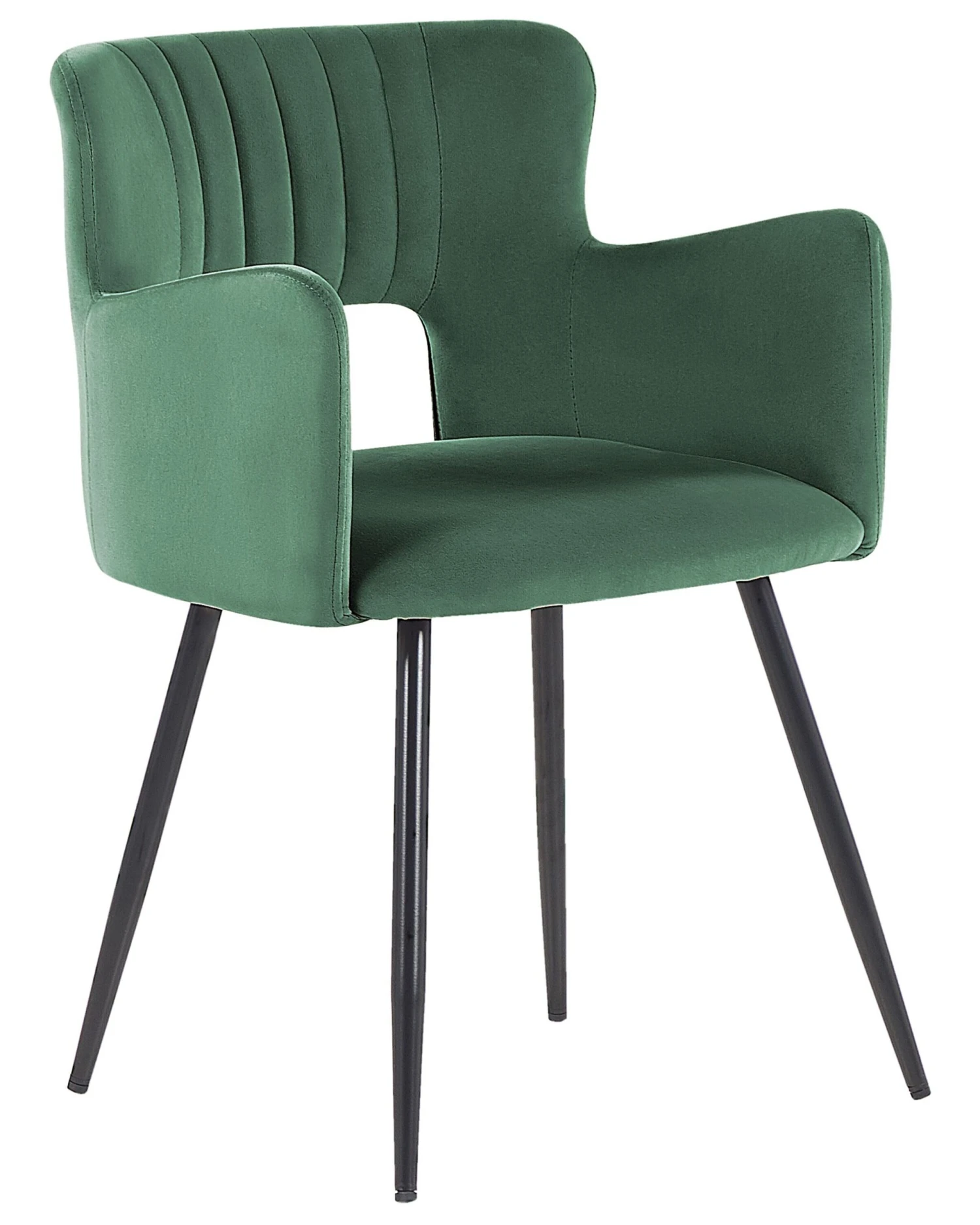 Set Of 2 Velvet Dining Chairs Dark Green SANILAC - Image 4