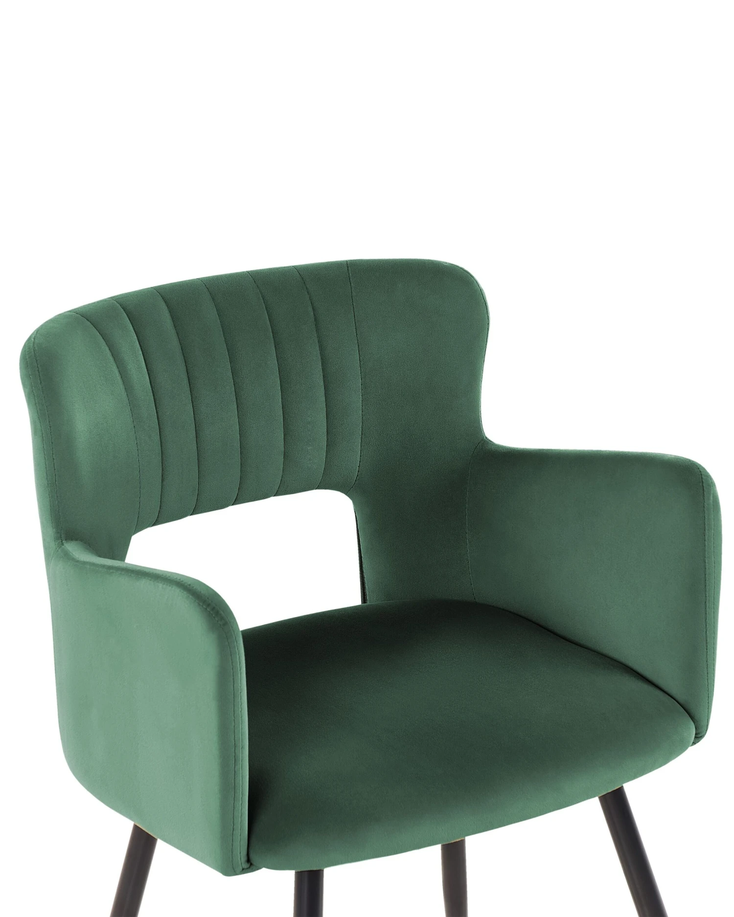 Set Of 2 Velvet Dining Chairs Dark Green SANILAC - Image 6