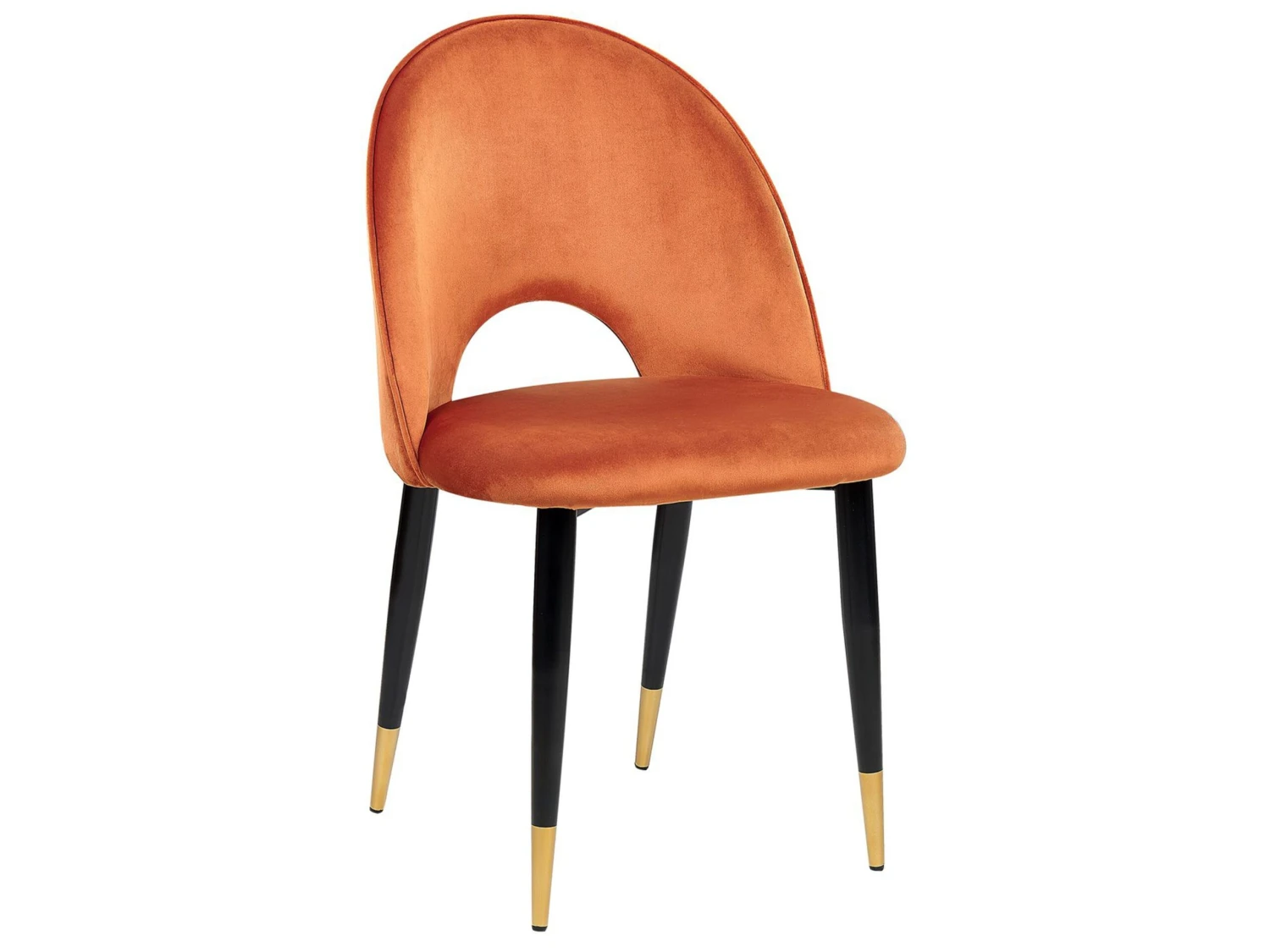 Set Of 2 Velvet Dining Chairs Orange MAGALIA - Image 3