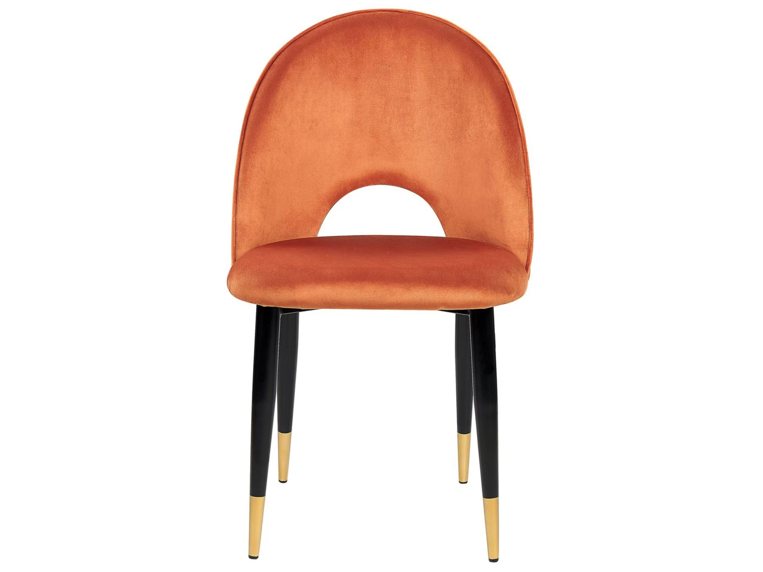 Set Of 2 Velvet Dining Chairs Orange MAGALIA - Image 4