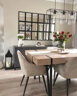 Dining Table 150 X 90 Cm Concrete Effect With Black ADENA -Furniture Store undef src sa picid 847926 type whitesh image