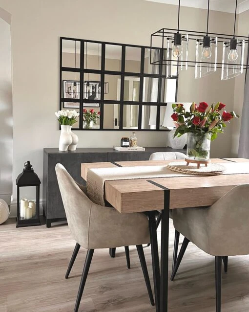 Dining Table 150 X 90 Cm Concrete Effect With Black ADENA - Image 6