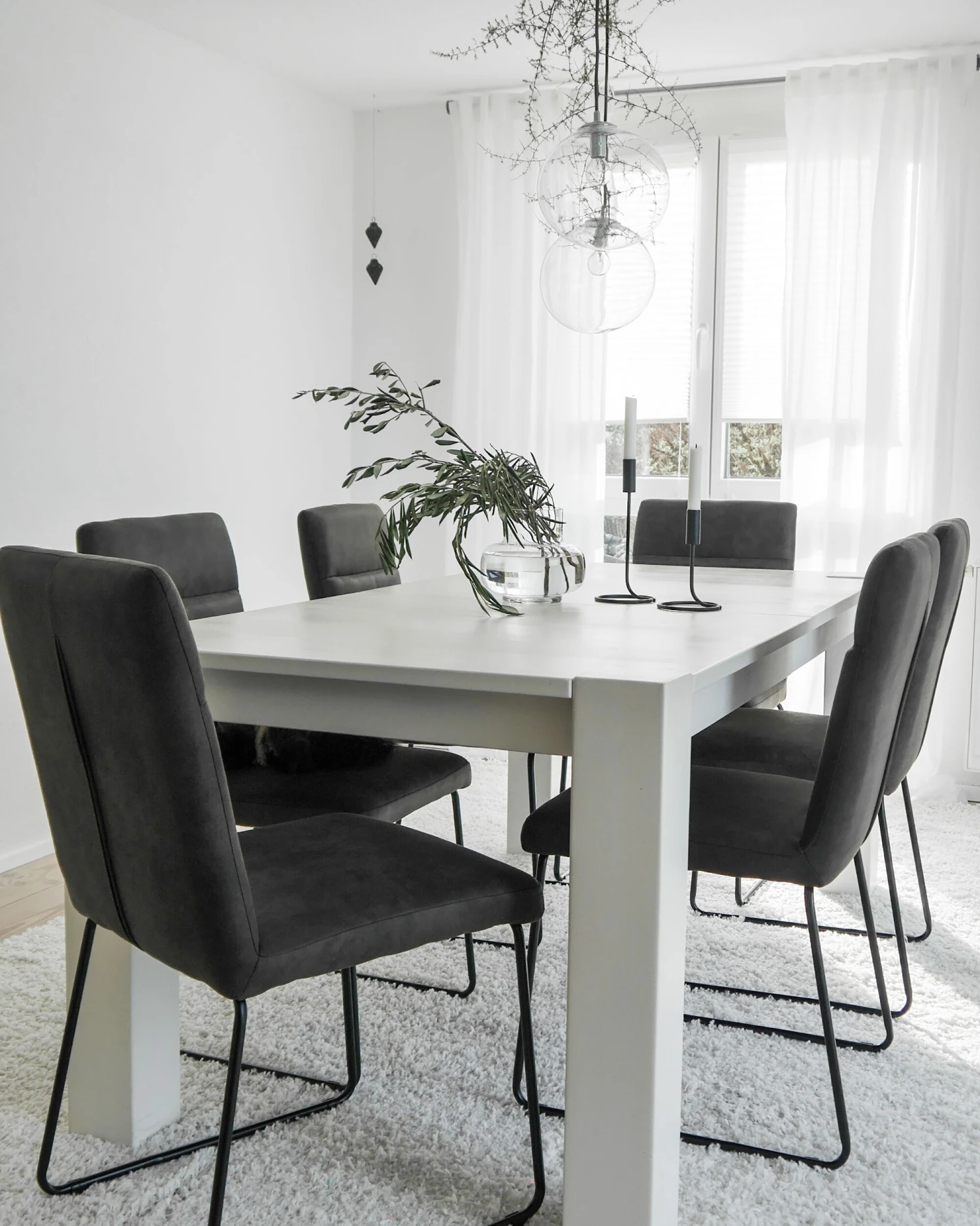 Set Of 2 Fabric Dining Chairs Grey NEVADA - Image 3