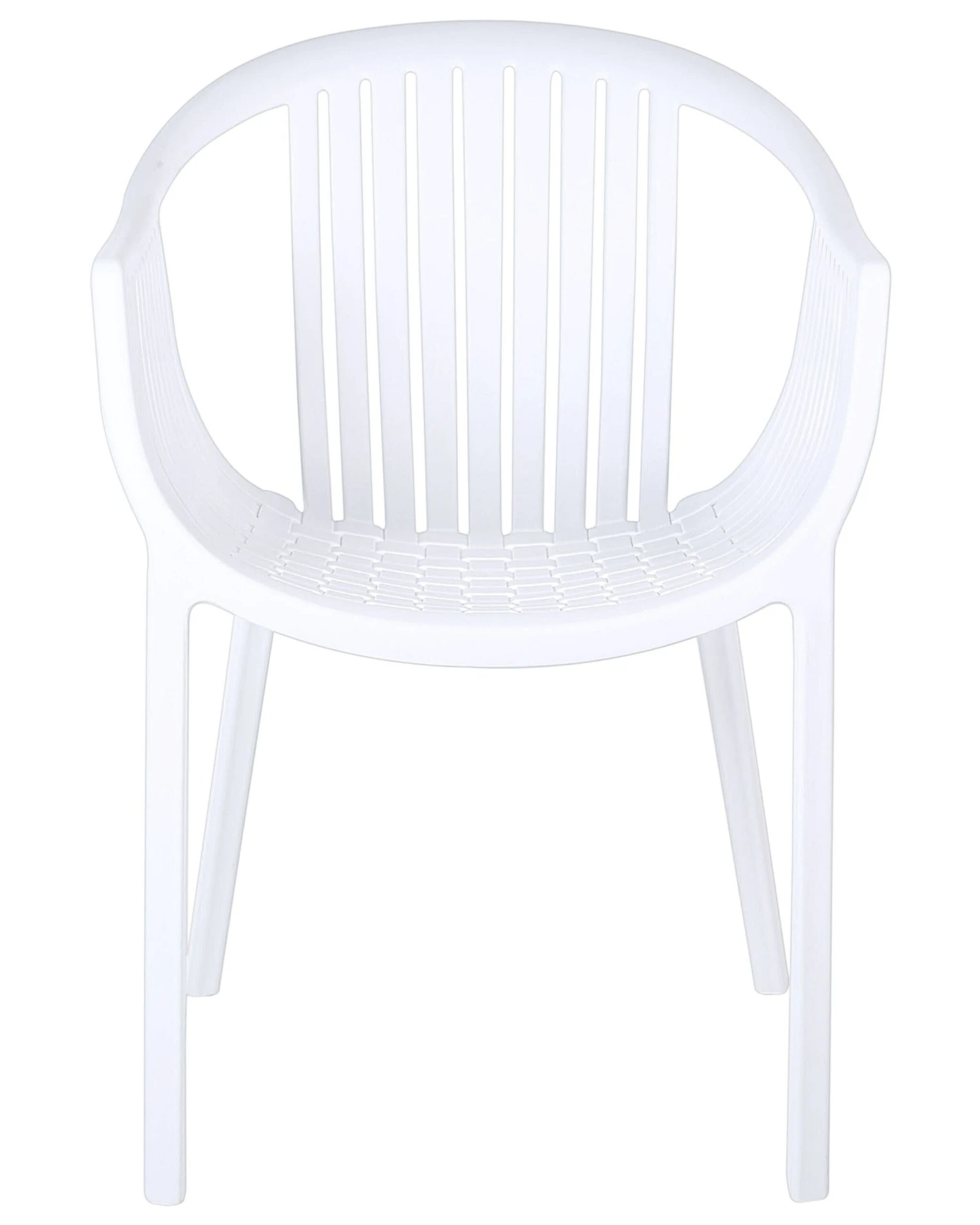 Set Of 4 Garden Chairs White NAPOLI - Image 4