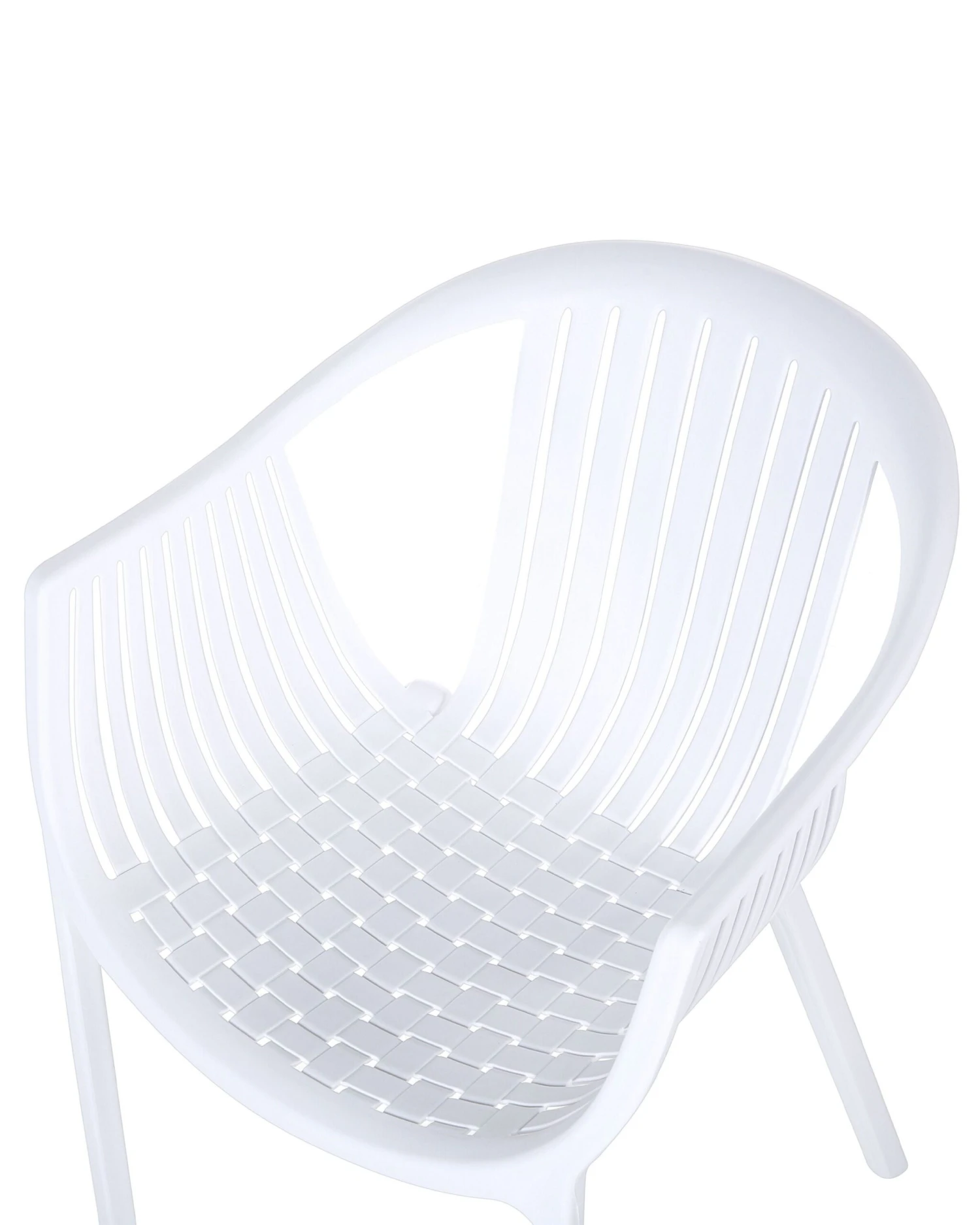 Set Of 4 Garden Chairs White NAPOLI - Image 7
