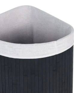 Bamboo Basket With Lid Black MATARA -Furniture Store undef src sa picid 848993 type whitesh image