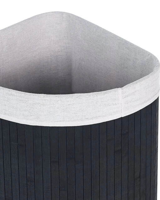 Bamboo Basket With Lid Black MATARA - Image 6