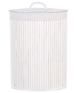 Bamboo Basket With Lid White MATARA