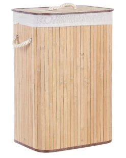 Bamboo Basket With Lid Light Wood KOMARI