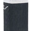 Bamboo Basket With Lid Black KOMARI