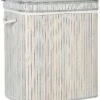 Bamboo Basket With Lid Grey KALTHOTA