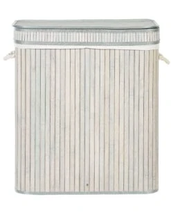 Bamboo Basket With Lid Grey KALTHOTA -Furniture Store undef src sa picid 849164 type whitesh image