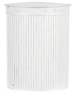 Bamboo Basket With Lid White BADULLA