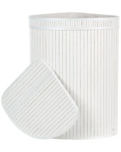 Bamboo Basket With Lid White BADULLA -Furniture Store undef src sa picid 849183 type whitesh image