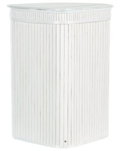 Bamboo Basket With Lid White BADULLA -Furniture Store undef src sa picid 849184 type whitesh image
