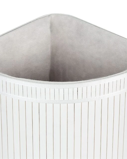 Bamboo Basket With Lid White BADULLA - Image 7
