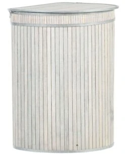 Bamboo Basket With Lid Grey BADULLA