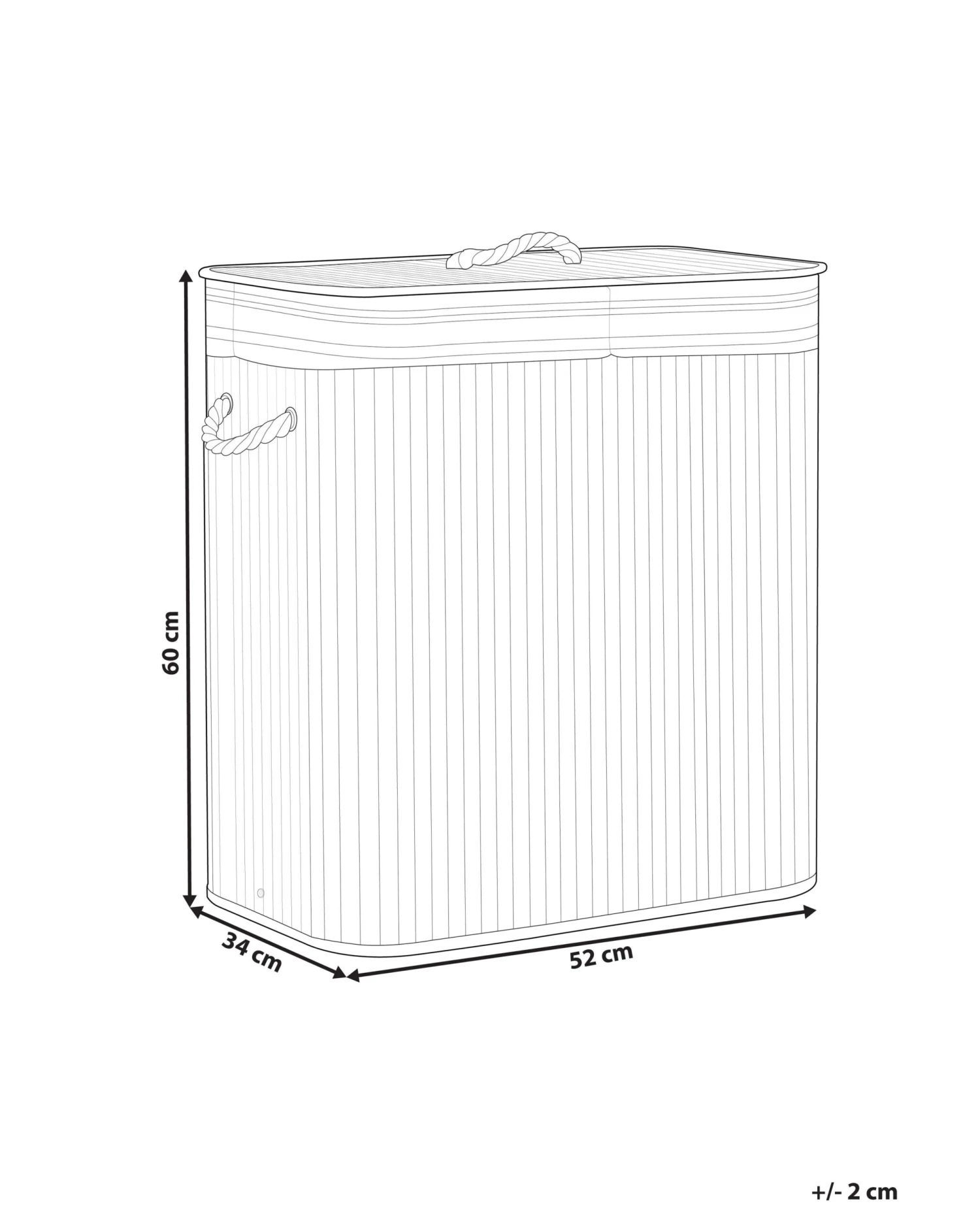 Bamboo Basket With Lid White KALTHOTA - Image 8