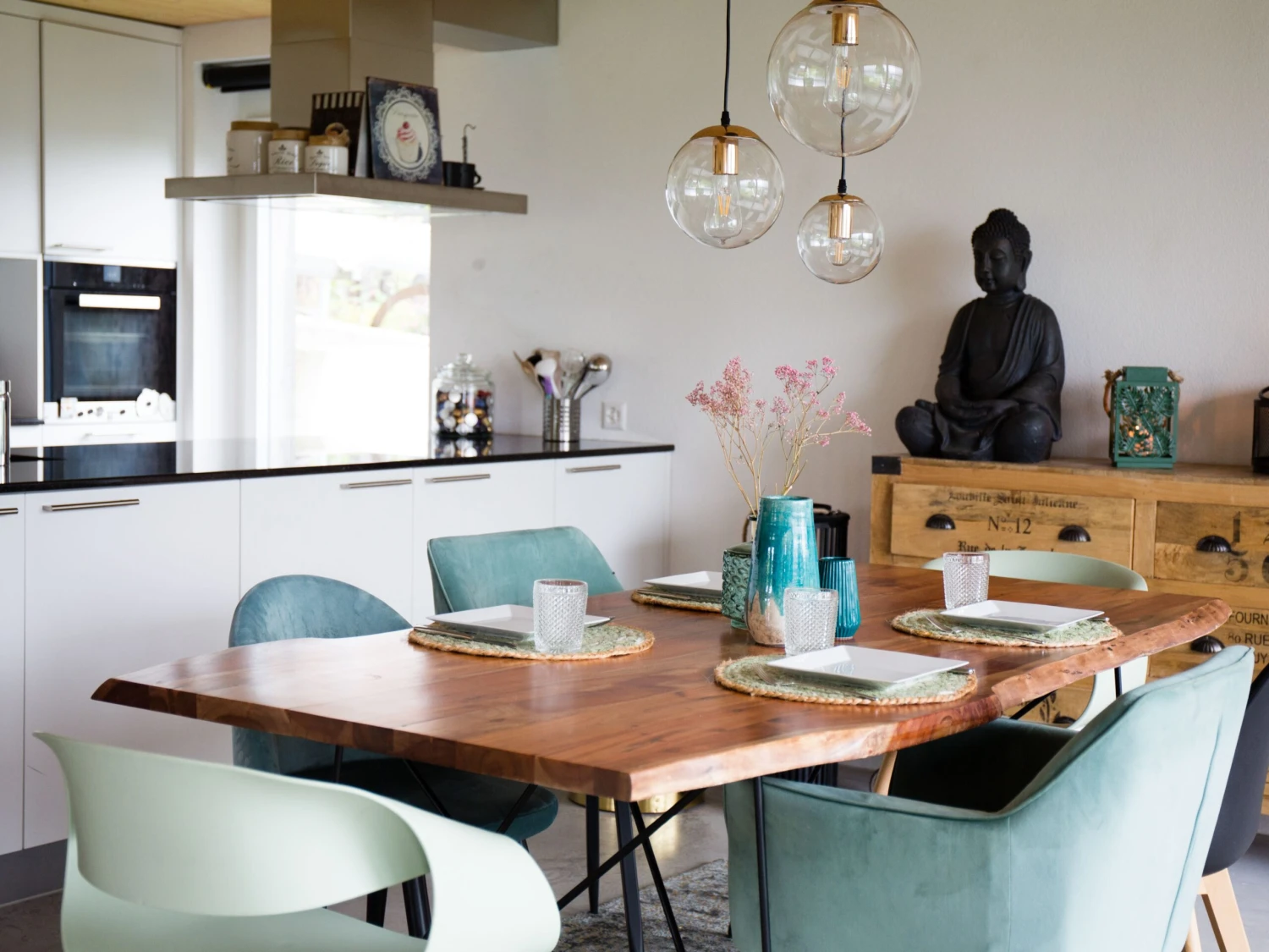 Set Of 2 Velvet Dining Chairs Mint Green JASMIN - Image 4