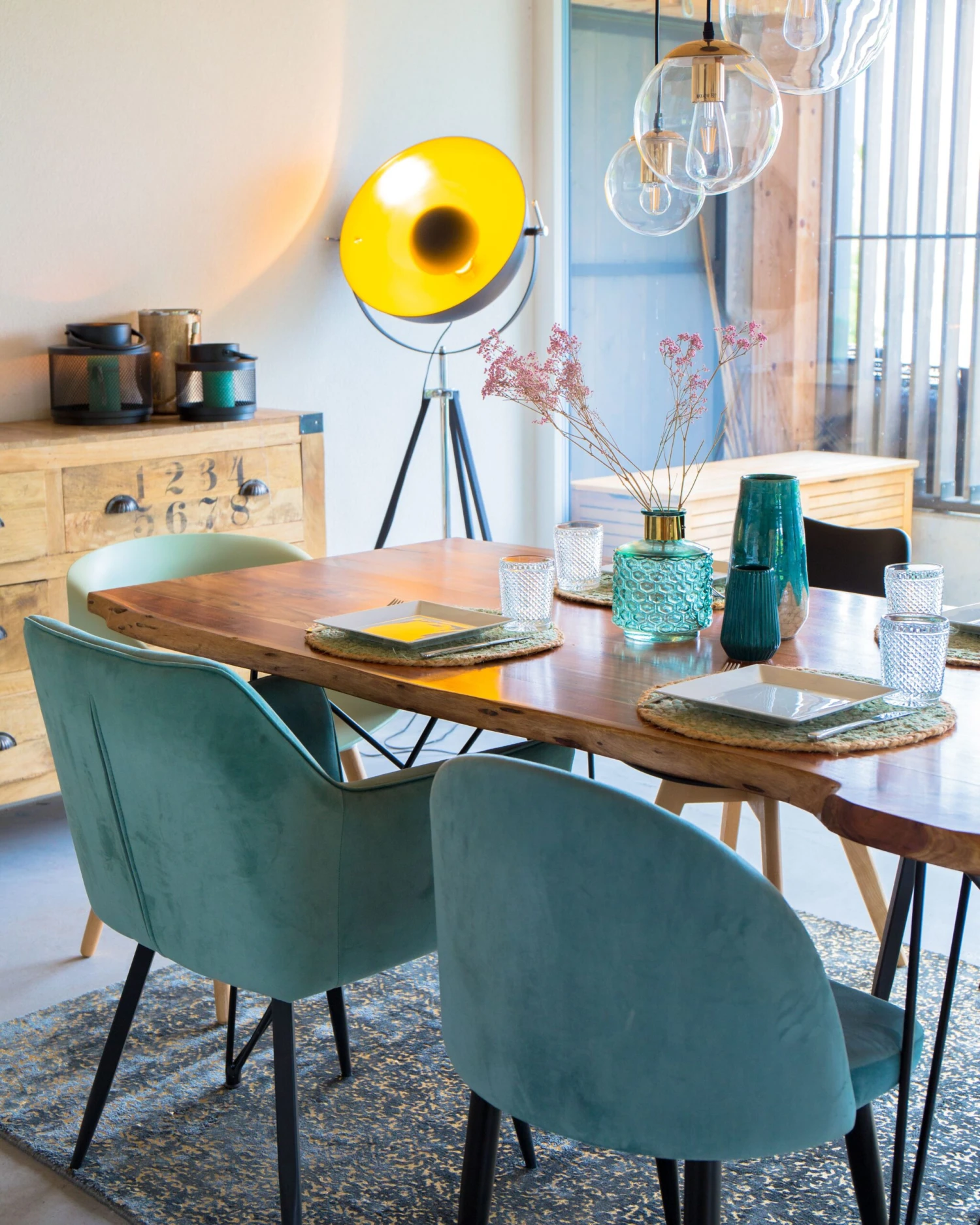 Set Of 2 Velvet Dining Chairs Mint Green JASMIN - Image 5