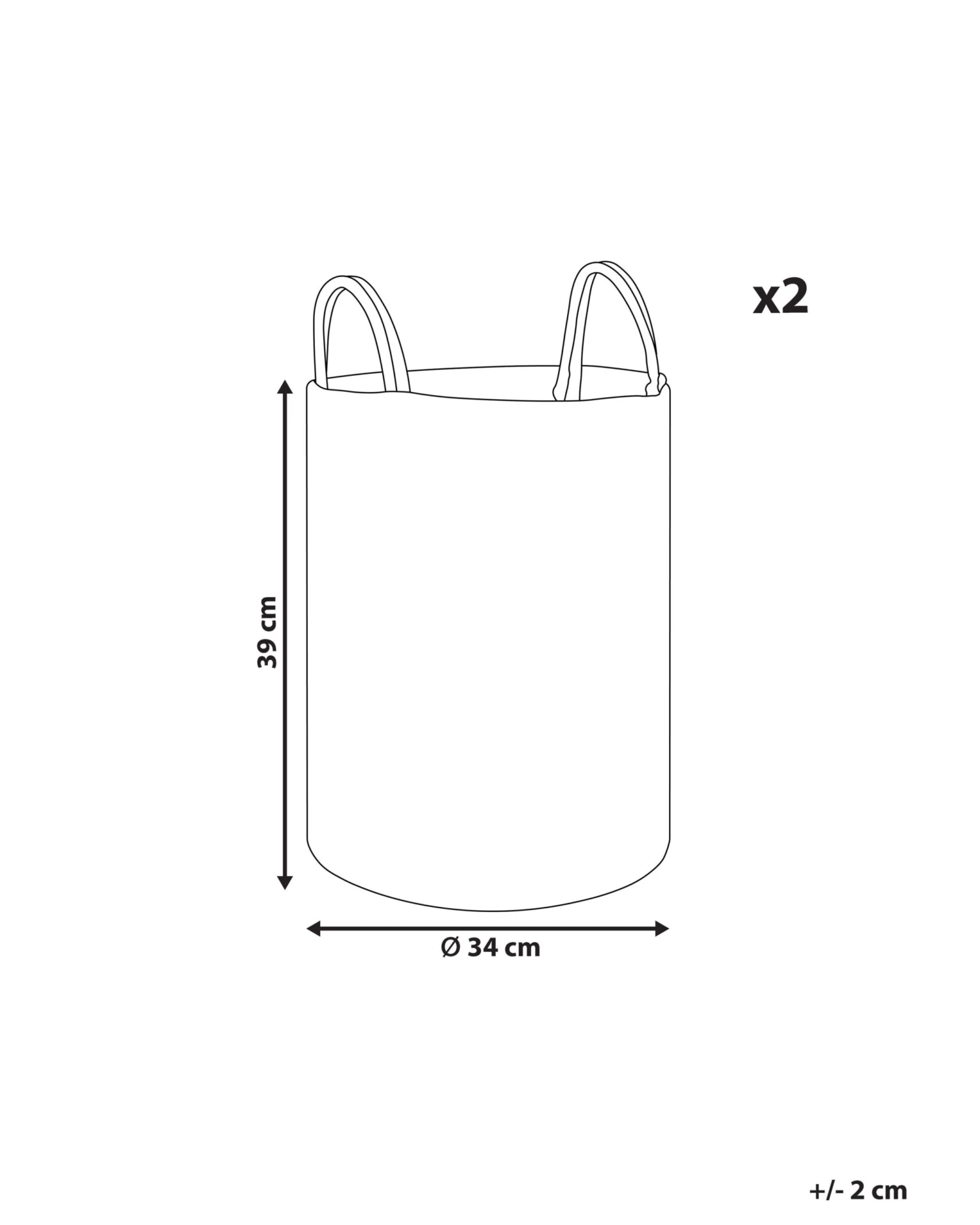 Set Of 2 Cotton Baskets Beige SARYK - Image 7