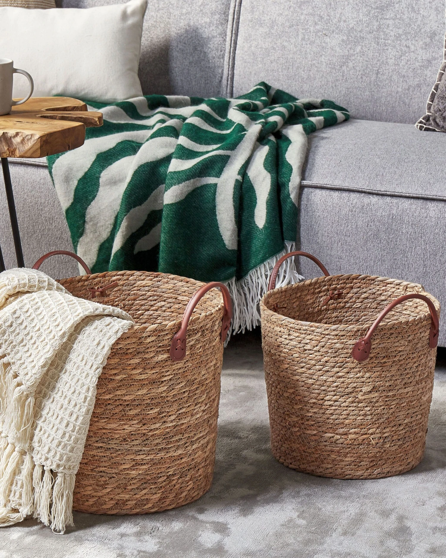 Set Of 2 Seagrass Baskets Natural SAYJAR - Image 2