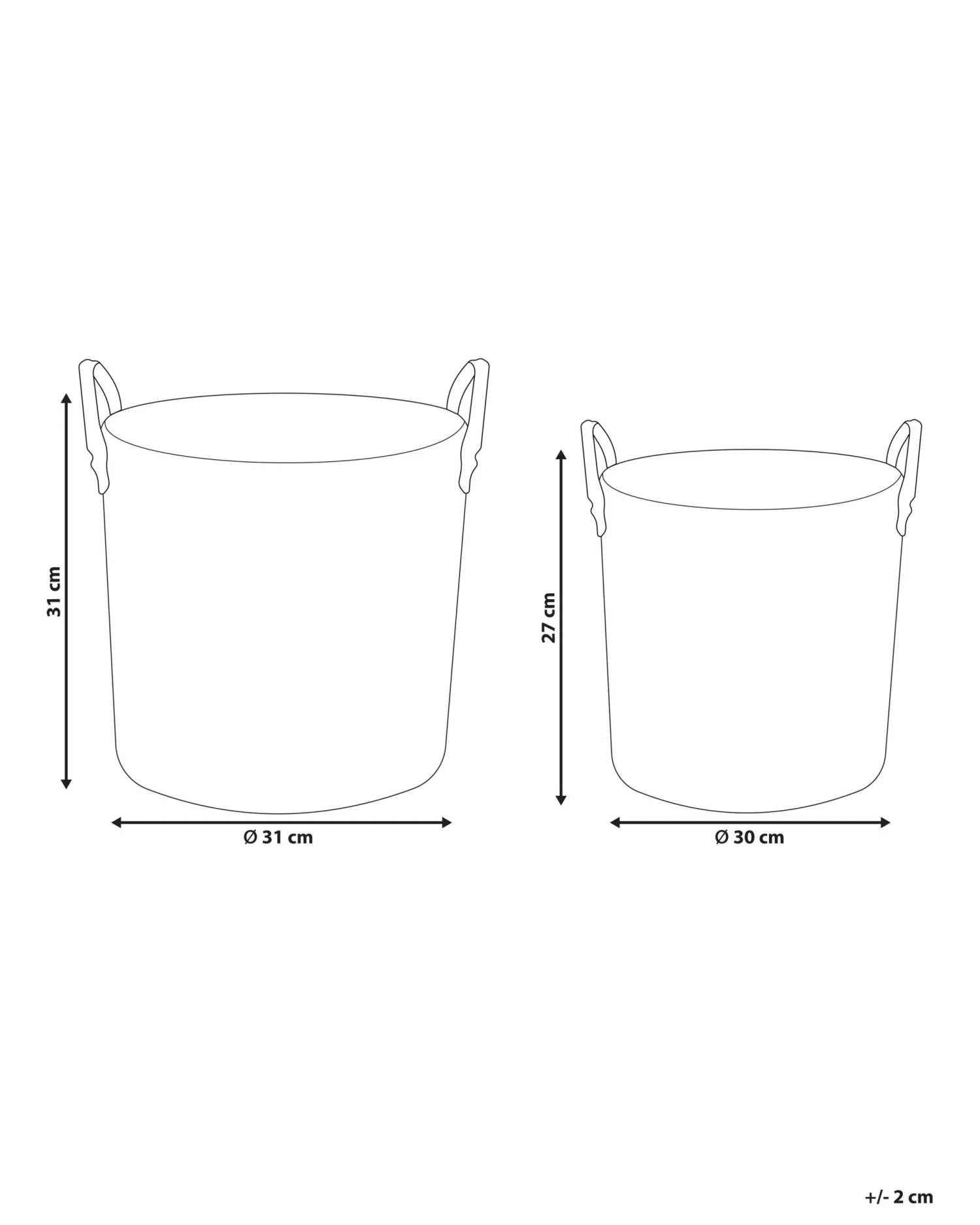 Set Of 2 Seagrass Baskets Natural SAYJAR - Image 7