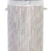 Bamboo Basket With Lid Grey SANNAR