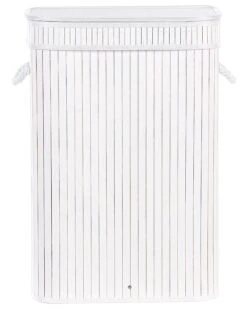 Bamboo Basket With Lid White KALUTARA