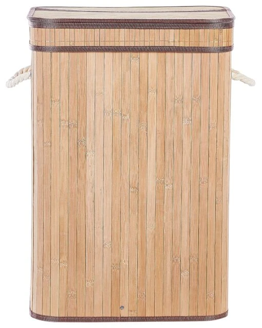 Bamboo Basket With Lid Light Wood KALUTARA